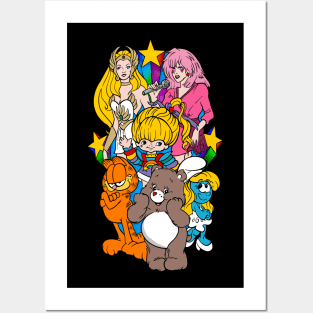 retro 80s cartoons Posters and Art